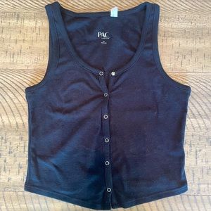 Cropped Button-Down crop top